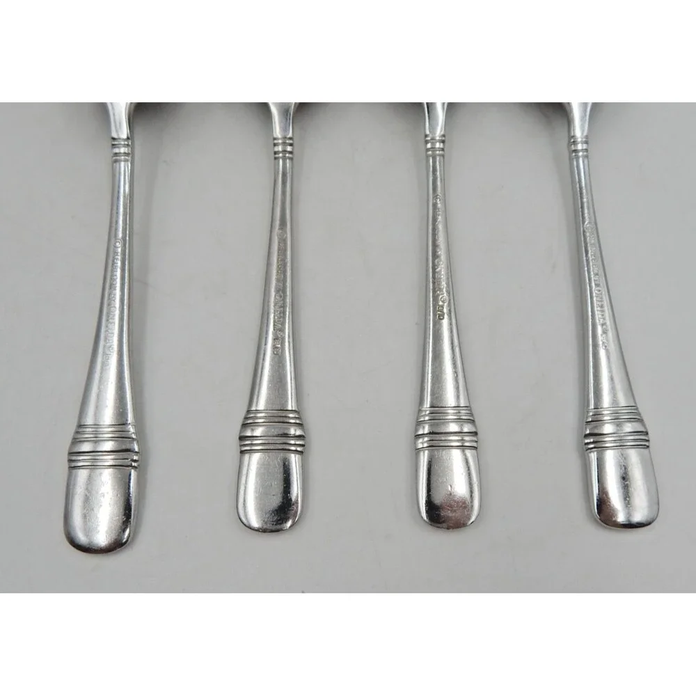 Oneida ASTRAGAL Heirloom 18/10 Oval Teaspoon 6 Inch Flatware Set of 4